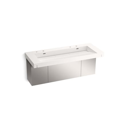 Kohler 60In Wall-Mount Trough Lavatory System In Designer White 81032-BSS-KCD